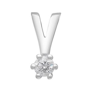 Aphrodite 14 ct. Diamantanhänger aus Weißgold von 0,03 bis 0,15