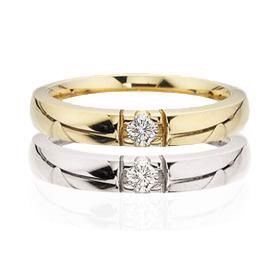 Grace Alliance Ring aus 14 kt. Gold oder Weißgold 1x0,11 Brillant - 722- 1 x0.11