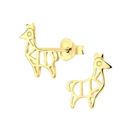 ByBirch Kinder - Ohrringe in vergoldete silber mit Lama