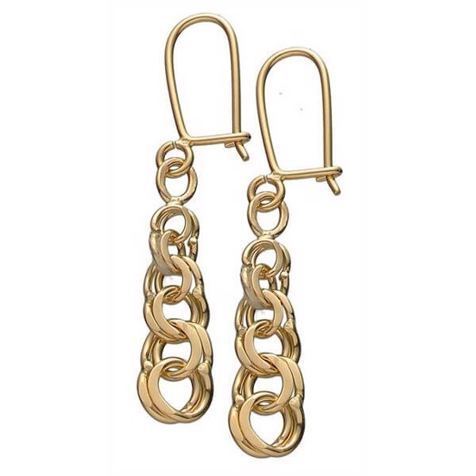 Bismark-Ohrringe aus 8 Karat Gold von BNH