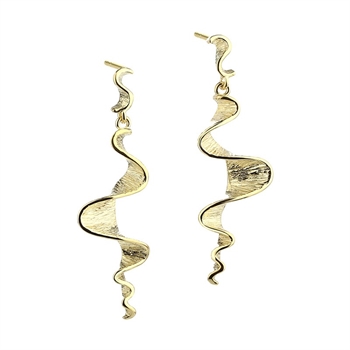  Aqua Dulce - Rhumba Long Earring i Vergoldet Sterlingsilber