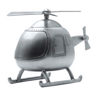 Spardose Hubschrauber - Zinn - Geschenk zur Taufe 152-76613
