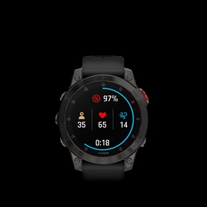 1 GARMIN - Epix (Sapphire) Gen 2 Smartwatch aus Titan mit Silikonarmband