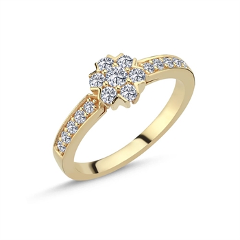 Fleur - Diamantring in 14 kt Gold mit in 0,47 ct.