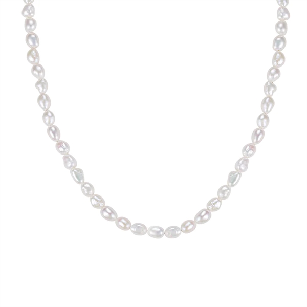 MerlePerle - Halskette aus vergoldete silber mit Perlen |MP10730