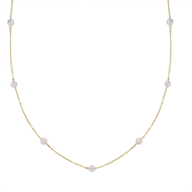 MerlePerle - Halskette aus vergoldete silber mit Perlen MP10748