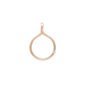 Traumfänger-Anhänger aus 14 Karat Gelbgold mit 1x0,02 Karat Diamant - 78-9-02