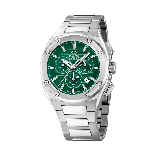 Jaguar - Executive Chrono Uhr in Stahl und grün J805/C
