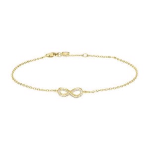 Joanli Nor - Agna - Vergoldetes Armband mit Ewigkeitszeichen und Zirkonia - 845-037-3
