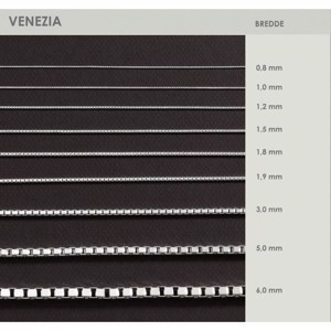 Venezia silber Halskette 925er in verschiedenen Breiten und Längen