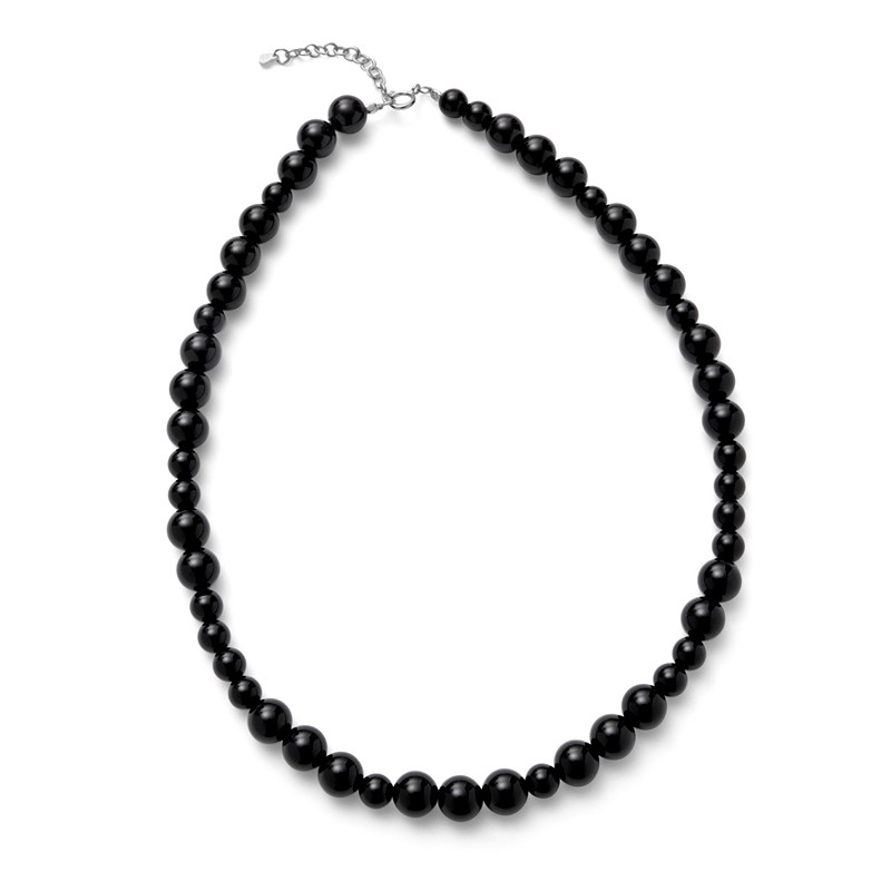 Night Sky Halskette in Silber mit schwarzem Onyx