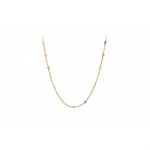 Pernille Corydon - Regenbogen-Halskette in vergoldete silber n-854-gp