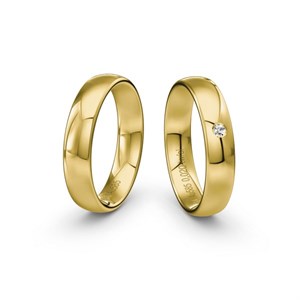 Siersbøl Hochzeit - Trauringe aus 9-14kt. Gold mit 0,02ct. Brillant im Profil 4