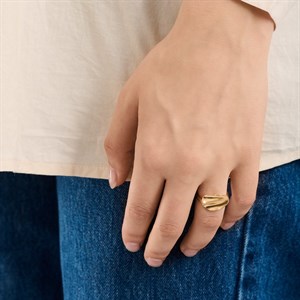 Pernille Corydon - Ozean vergoldeter ring  silber Modell