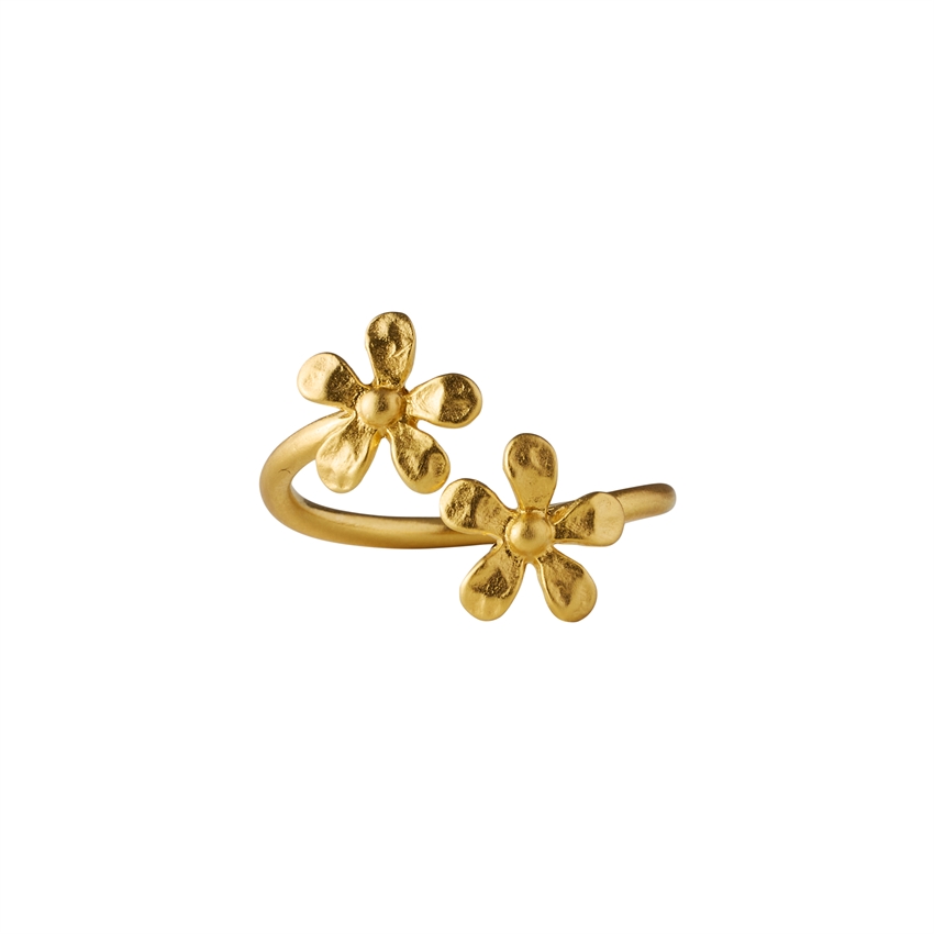 Pernille Corydon Wild Poppy ring aus vergoldetem silber