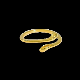 MerlePerle - Schlange Vergoldeter Ring  silber MP11068