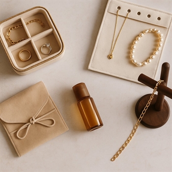 Verschiedene Schmuckkästchen und Aufbewahrungslösungen für sichere und schonende Schmuckaufbewahrung