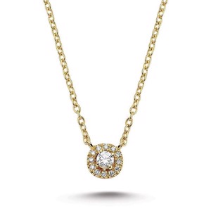 Sofia Halskette - 14 Karat Rotgold mit 0,14 Karat Diamanten