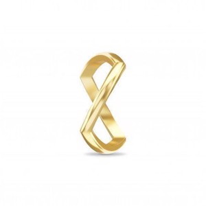 Spinning jewelry Vergoldeter Ring - Kreuzende Goldpfade