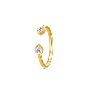 Spinning Jewelry vergoldet silber ring - TEARDROP RING - 369-21