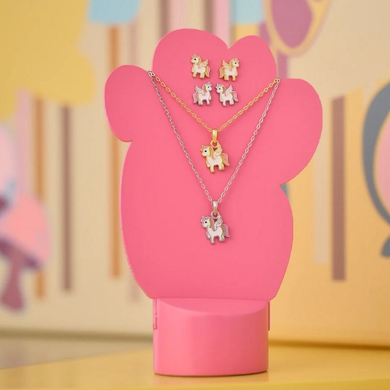 Unicorn Ohrringe in Vergoldet Silber