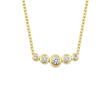 TUBE - Diamantanhänge in 14 kt Gold