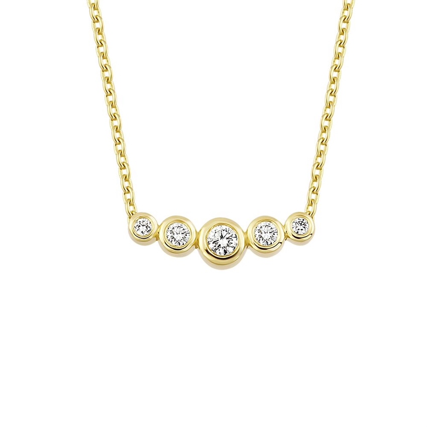 TUBE - Diamantanhänge in 14 kt Gold