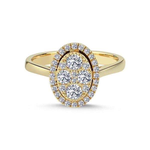 Nuran - Schöner Diamantring aus 14 Karat Gold mit insgesamt 0,64 Karat Diamanten.