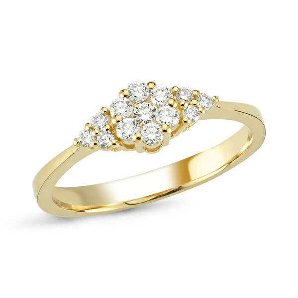 Lily - Ring aus 14 Karat Gold mit Diamanten von insgesamt 0,30 Karat