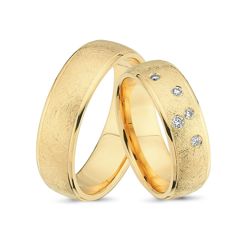 8-14 kt Rotgold Ringe - 5 Brillanten