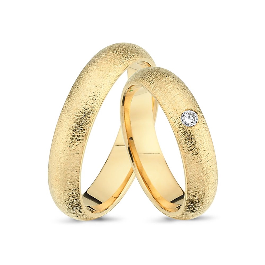 14 kt Gold Ringe - mit 1 Brillant *