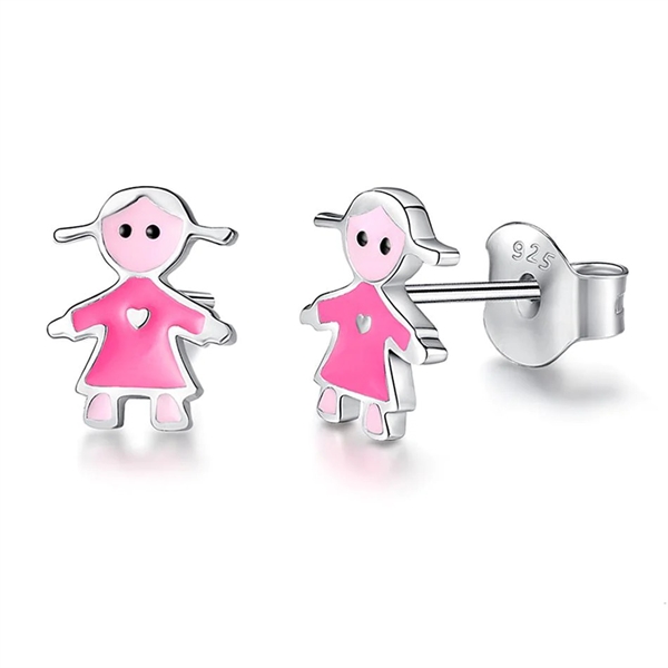 ByBirch Kinder - Ohrringe in silber mit Mädchen | BB13181